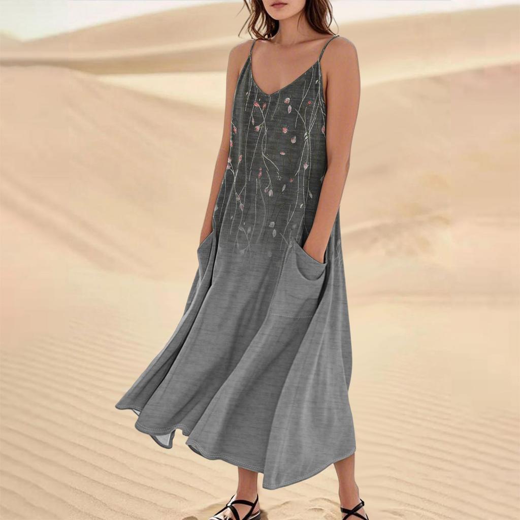 Women's Summer Dress Casual Loose Long Beach Vacation Dresses