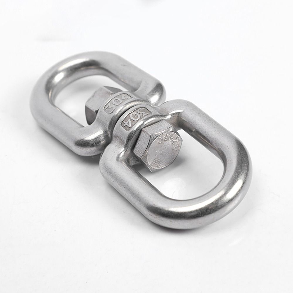 1Pcs 304 Stainless Steel 8 Ring Hook Eye Connectors Marine Anchor Swivel Durable Carabiner Clasp