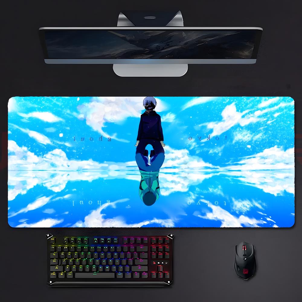 Anime Dark TTokyo GGhoul Mouse Pad Large Gaming Mousepad With Stitched Edges Thickened Desk Mat Pc