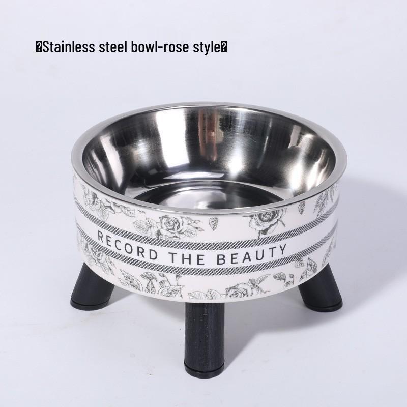 Железная Арт Двойная Миска Анти-Опрокидывание Кормушка и Поилка для Кошек