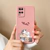 Чехол для телефона OPPO A54 4G Милый мультяшный динозавр Животный стиль Матовый жидкий силикон Задняя крышка Для OPPOA54 A 54 4G Чехол Fundas