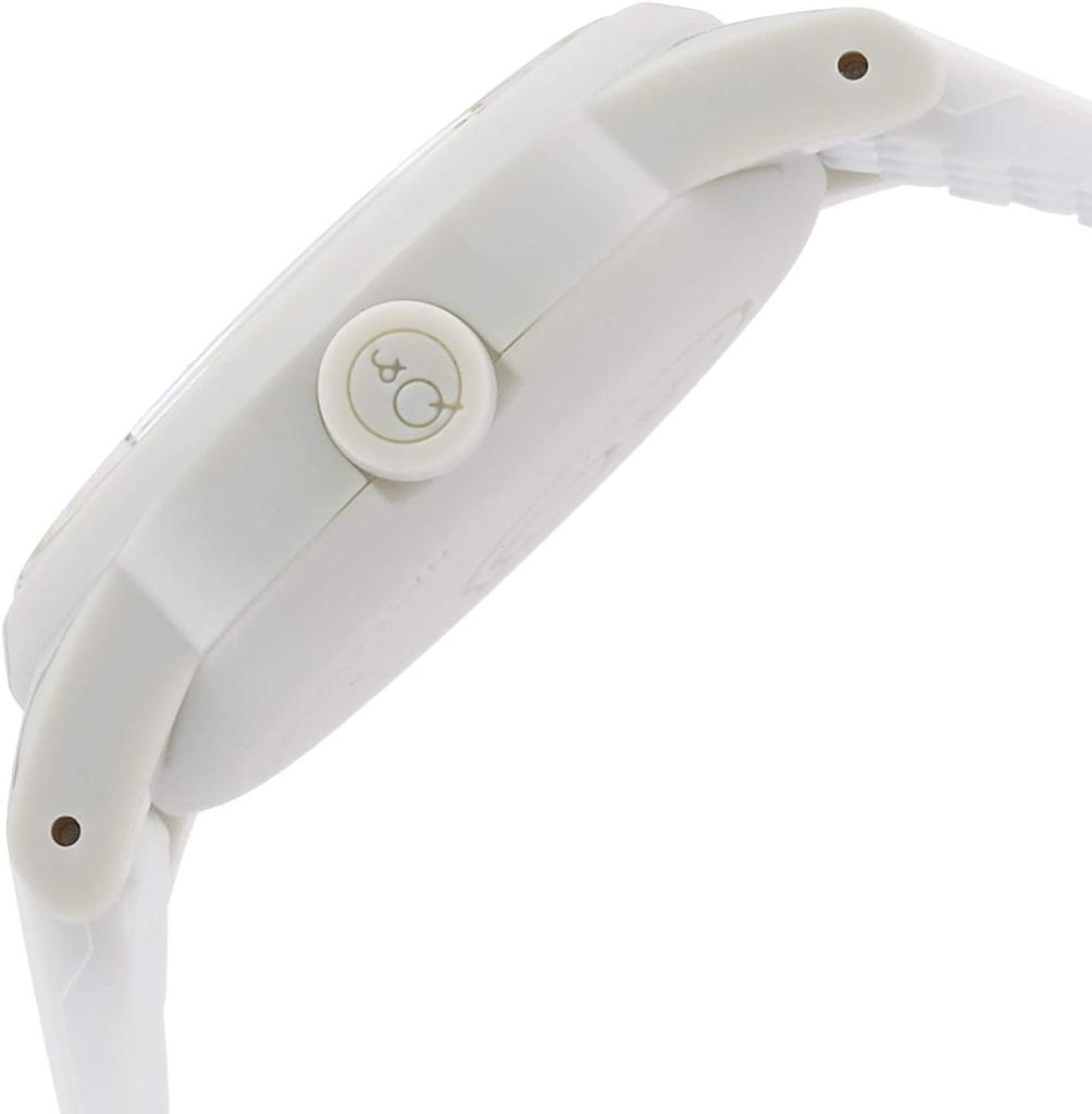 SmileSolar Smile Analog Watch with Waterproof Urethane White Q&Q (Q&Q Solar) Women's Solar-Powered Strap, RP01-014,