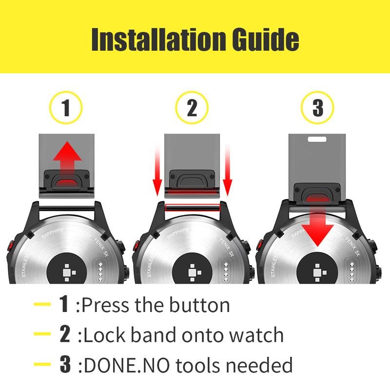 26 22MM Silicone Watch Band Straps For Garmin Fenix 6X 6 6S Pro 7X 7 Easyfit Wristband Fenix 5 5X 5S Plus Smartwatch Bracelet