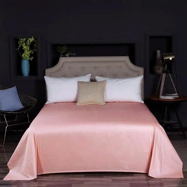 40 однотонных простынь из 100% египетского хлопка, атласное покрывало, длинное штапельное хлопковое наматрасник, белое, фиолетовое, желтое, постельное белье