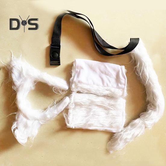 Набор волчьих ушей и хвостов, реалистичный дизайн, плюшевая повязка на голову, перчатки, набор хвостов, аксессуары для ролевых игр на Хэллоуин