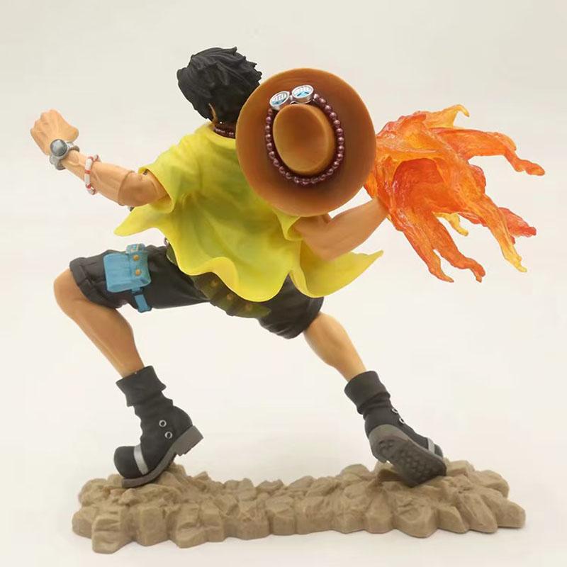 15 см Аниме One Piece Луффи Огненный Кулак Эйс Боевая Фигурка Сцена Фигурка Действия Коллекция Модель Куклы Игрушки Подарки на День Рождения