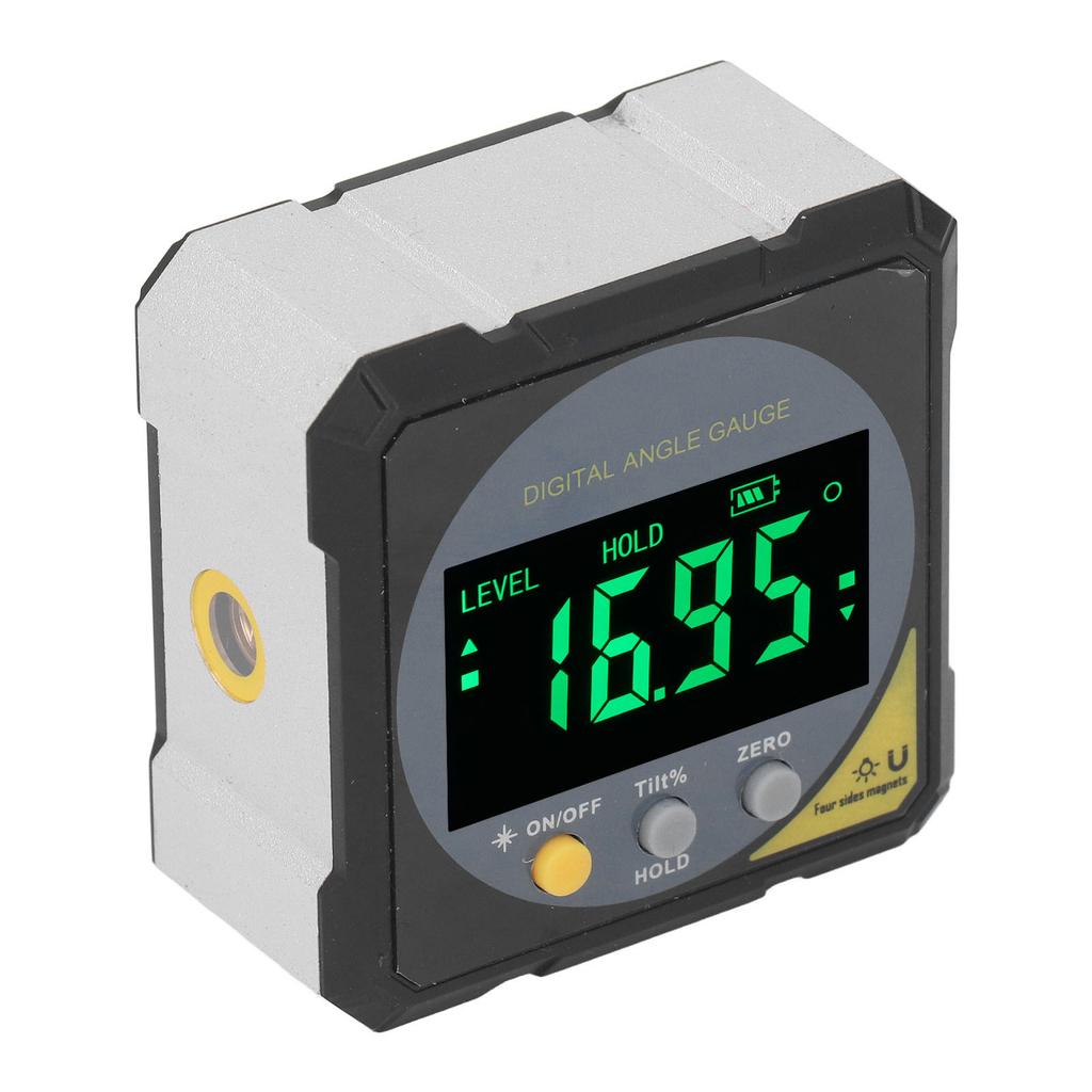 Черный ЖК-дисплей с подсветкой, водонепроницаемый цифровой ЖК-экран, магнитный угломер, инклинометр