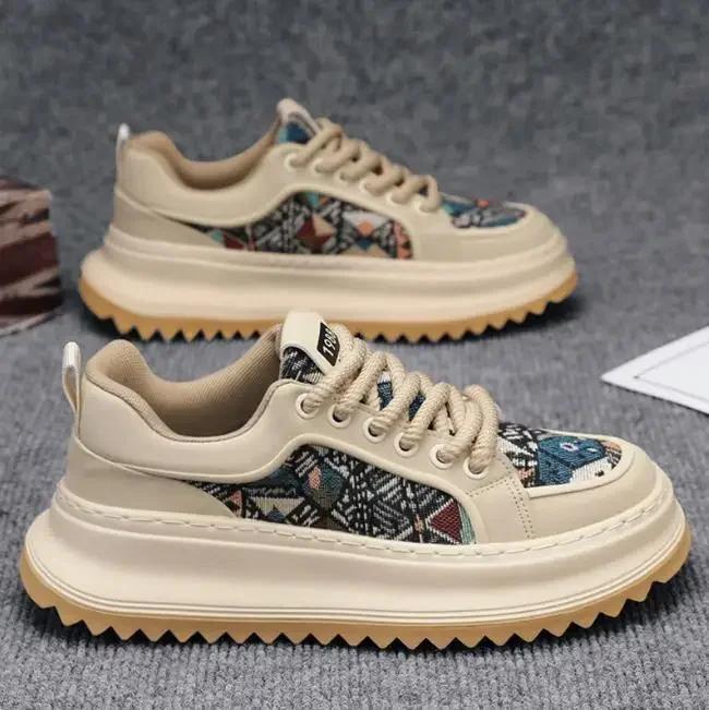 Кроссовки мужские повседневные туфли новые уличные туфли из искусственной кожи на платформе теннис бег спорт походы люкс скейтборд дизайнерская модная обувь