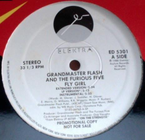 12inch Record GRANDMASTER FLASH THE FURIOUS FIV Fly Girl ED5301 Elektra 1988 US Rap HipHopRB Used