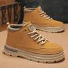 Осенний тренд, популярный товар, толстая подошва, рабочая одежда, повседневная обувь, модные мужские ботинки на шнуровке большого размера, износостойкие