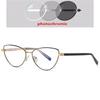 0 -0.5 -0.75 To -6.0 Blue Light Blocking Cat Eye Nearsighted Glasses For Women Metal Shortsighted Prescription Glasses Women