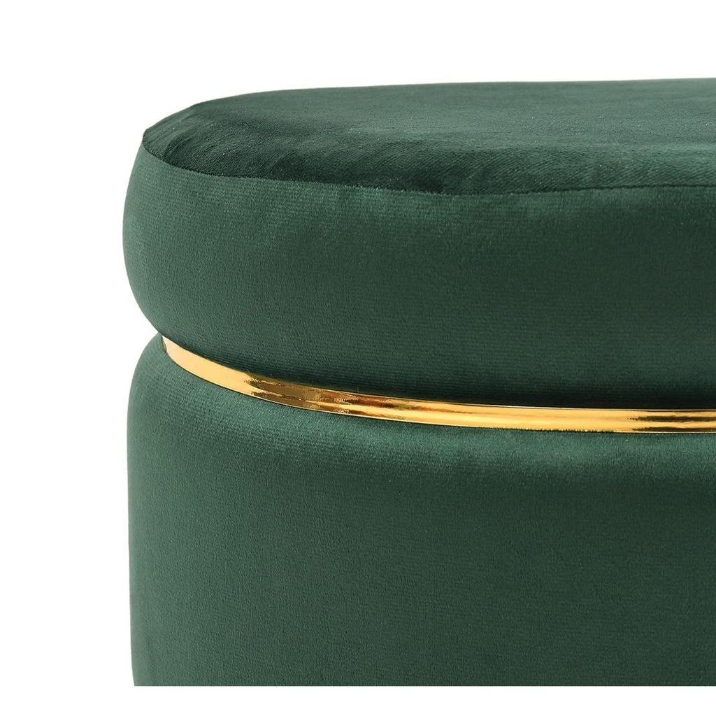 Living Room Set of 2 Sitting Ottoman Foam Cushioned Puffy for Foot Rest Home Furniture with 4 Wooden Legs Velvet Stool for Office Home Decor, 16 Inch