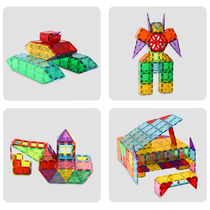 Магнитные строительные блоки STEM обучающая игрушка 2D 3D детская игрушка подарок креативность