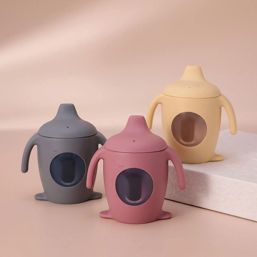 Leakproof Baby Water Bottle With Scale Anti Drop Duckbill Cup Portable Infant Cup Infant