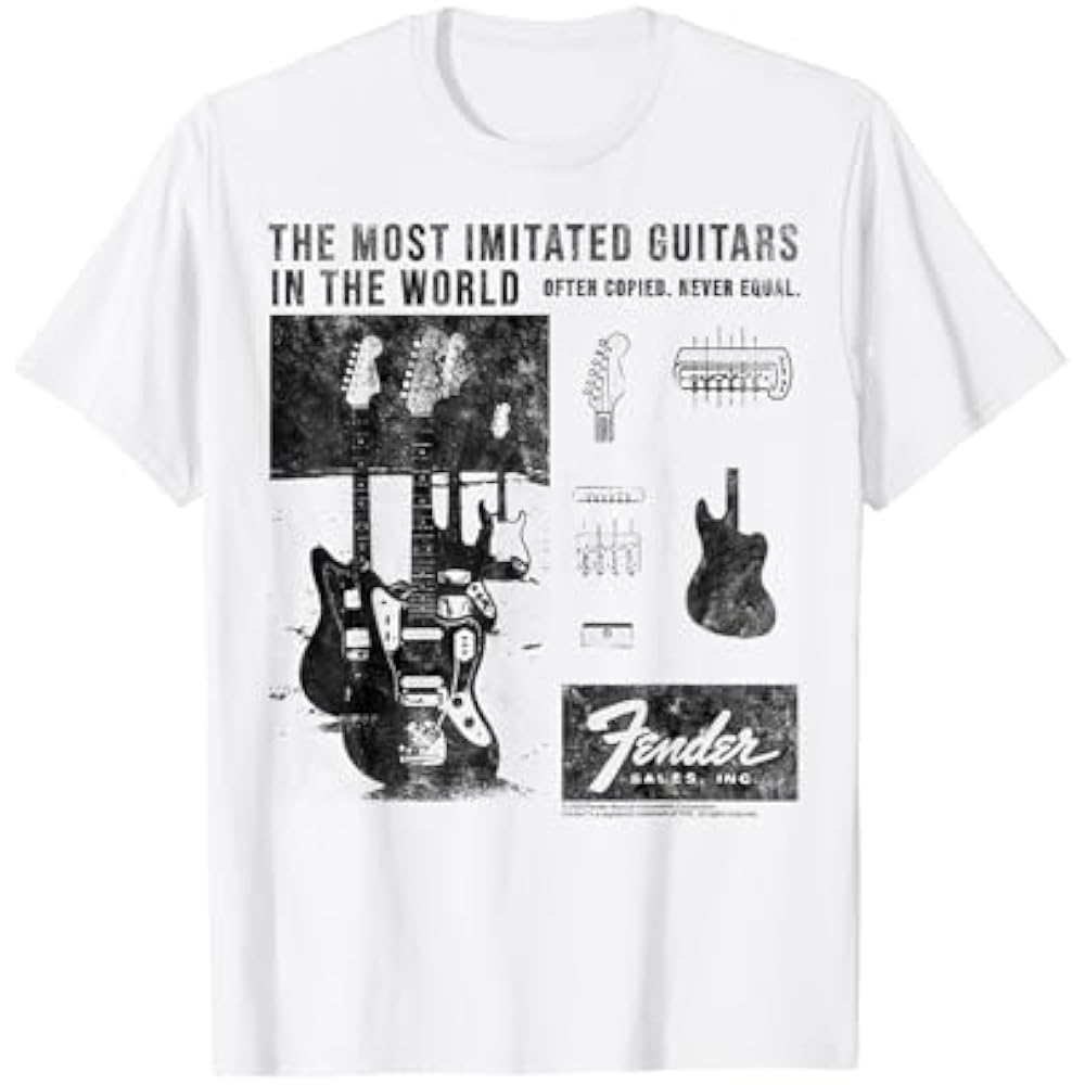 Футболка Fender Самые Копируемые Гитары в Мире