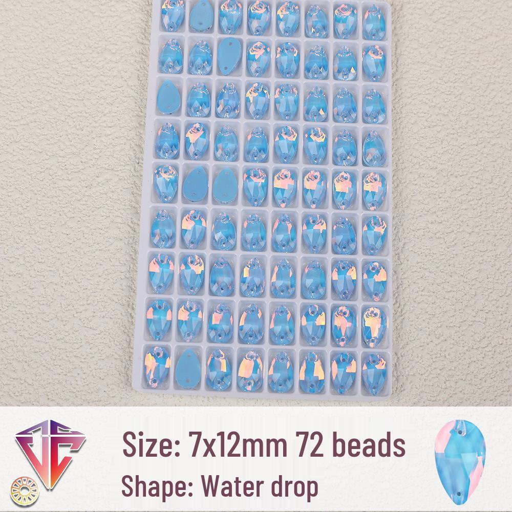 Флуоресцентные мокка каплевидные стразовые бусины - Ручная работа DIY Двухдырочные плоские аксессуары