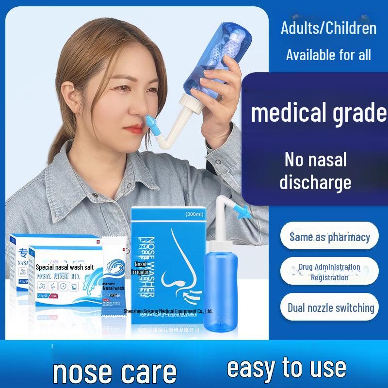 Nasal Rinse Spray - Saline Solution for Adults & Children