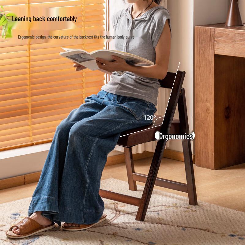 ZISIZ Multi-functional Solid Wood Folding Chair