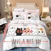 Cute Cartoon Cat Duvet Cover Set  Animal Bedding Set Ultra-Soft Duvet Cover With Pillowcase For Bedroom Guest Room Dorm Home