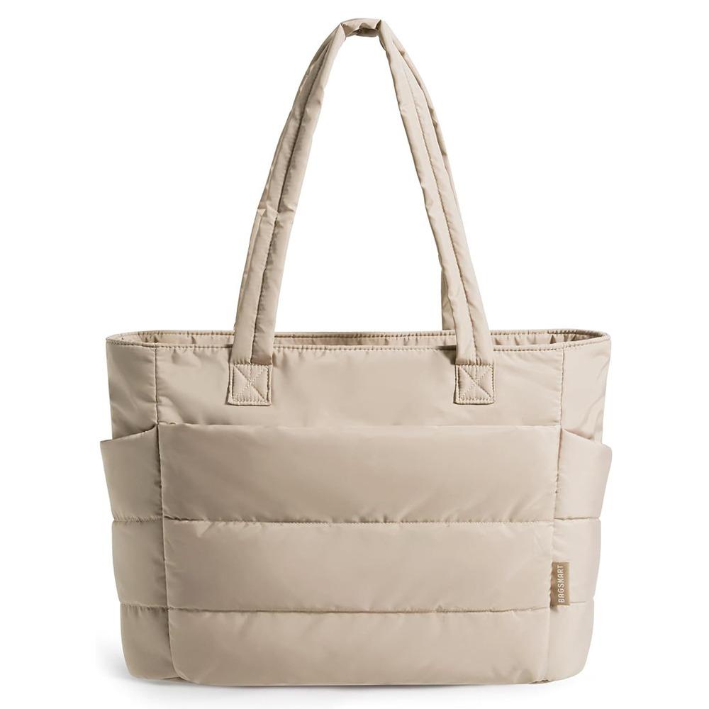 Сумка-тоут большой вместимости с хлопковой подкладкой, легкая стеганая сумка-тоут, дорожная сумка, ручная сумка, унисекс