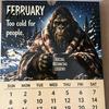 Creative Home Wall Art Sasquatch Daily Life Calendar 2027, Monthly Planner with Humorous Wilderness Illustrations for Office Desk Accessories
