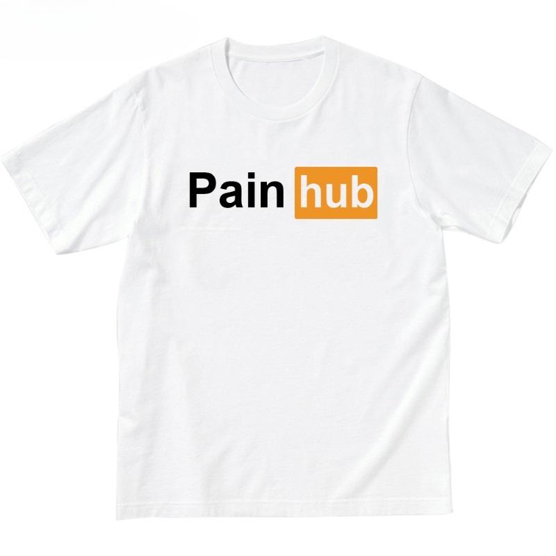 Смешная английская футболка с коротким рукавом Painhub, пародия на мужскую и женскую пару, Персонализированная уличная универсальная футболка