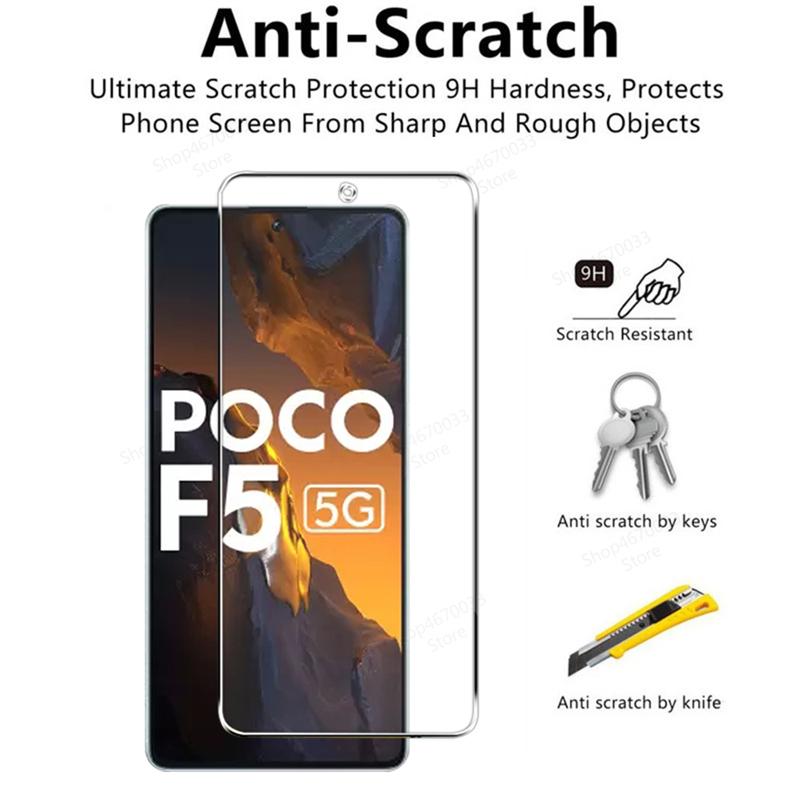 Защитная пленка для экрана для Xiaomi POCO F5 Pro M5S X3 X5 Pro 5G X4 F4 GT X3 NFC F2 Pro X3 GT M5 C40 M4 противоударное закаленное стекло
