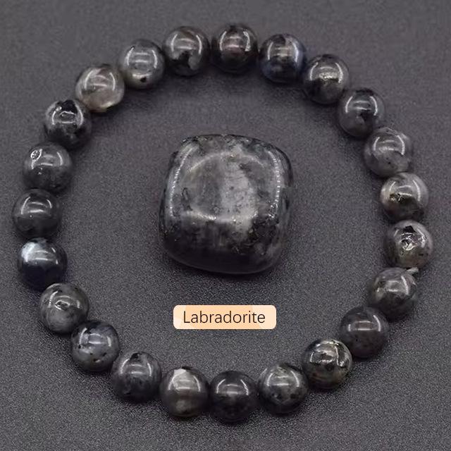 SHINE/TK 8mm Apatite & Sunstone Beaded Bracelet with Agate Crystal and Raw Stones