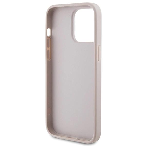 Guess 4G Metal Gold Logo Case For Iphone 15 Pro Max - Pink