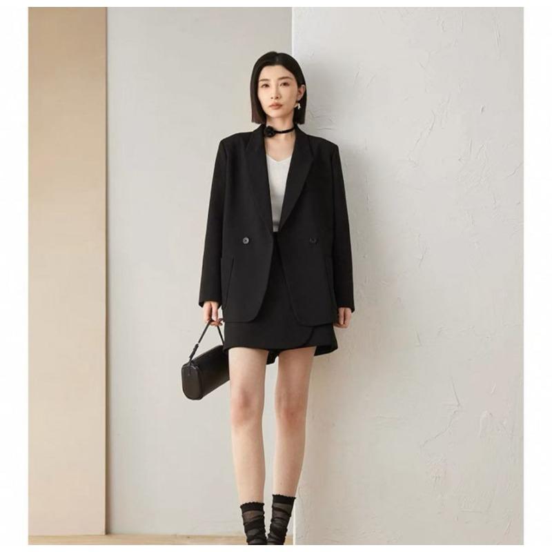 Spring Autumn Fashion Loose Korean Style Blazer Elegant Plus Size Suit Jacket Casual Petite Women