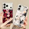 Ретро-чехол с цветочным узором для iPhone 17 Pro Max Покрытие Рамка для камеры Прозрачный мягкий чехол для iPhone 16 15 14 13 Pro Max 11 16E 17E