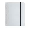 Обложка для папки Пластиковая Прозрачная Белая Съемная Большая Вместимость Обложка для папки для Файлов Заметок A5 20 Отверстий (180x224мм