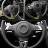 Хромированная накладка на руль для Volkswagen Golf MK6 Polo Eos Jetta Caddy Touran 2009 2010 2011 2021 2013 2014, аксессуары для салона автомобиля, 3 шт.