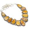 Plume Agate Gemstone Handmade Ethnic 925 Silver Necklace 18" JCN360-80