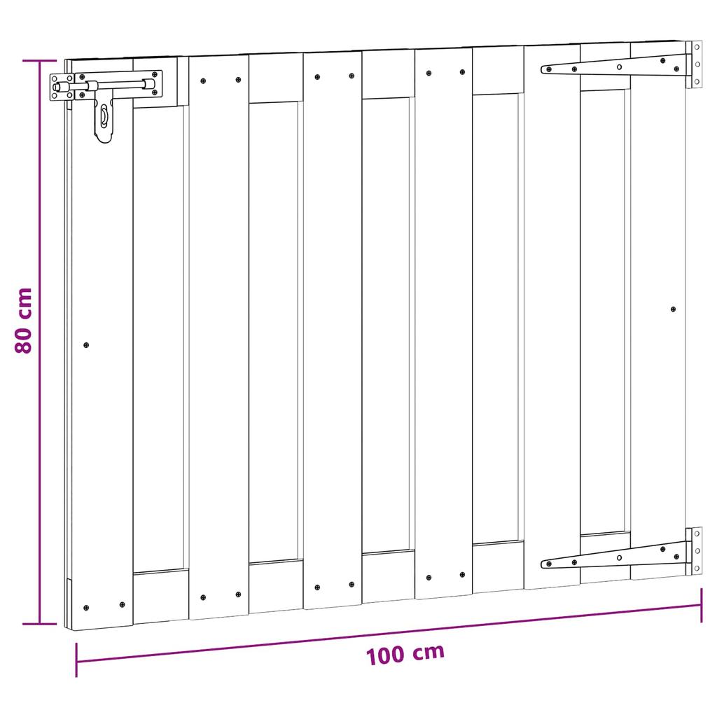 Garden Gate 100 x 80 cm WPC and Aluminum Brown