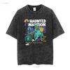 Винтажная футболка The Haunted Mansion Ghosts Хэллоуин Жуткий сезон Размер S 5XL с длинным или коротким рукавом винтажная Стиль стираной моды