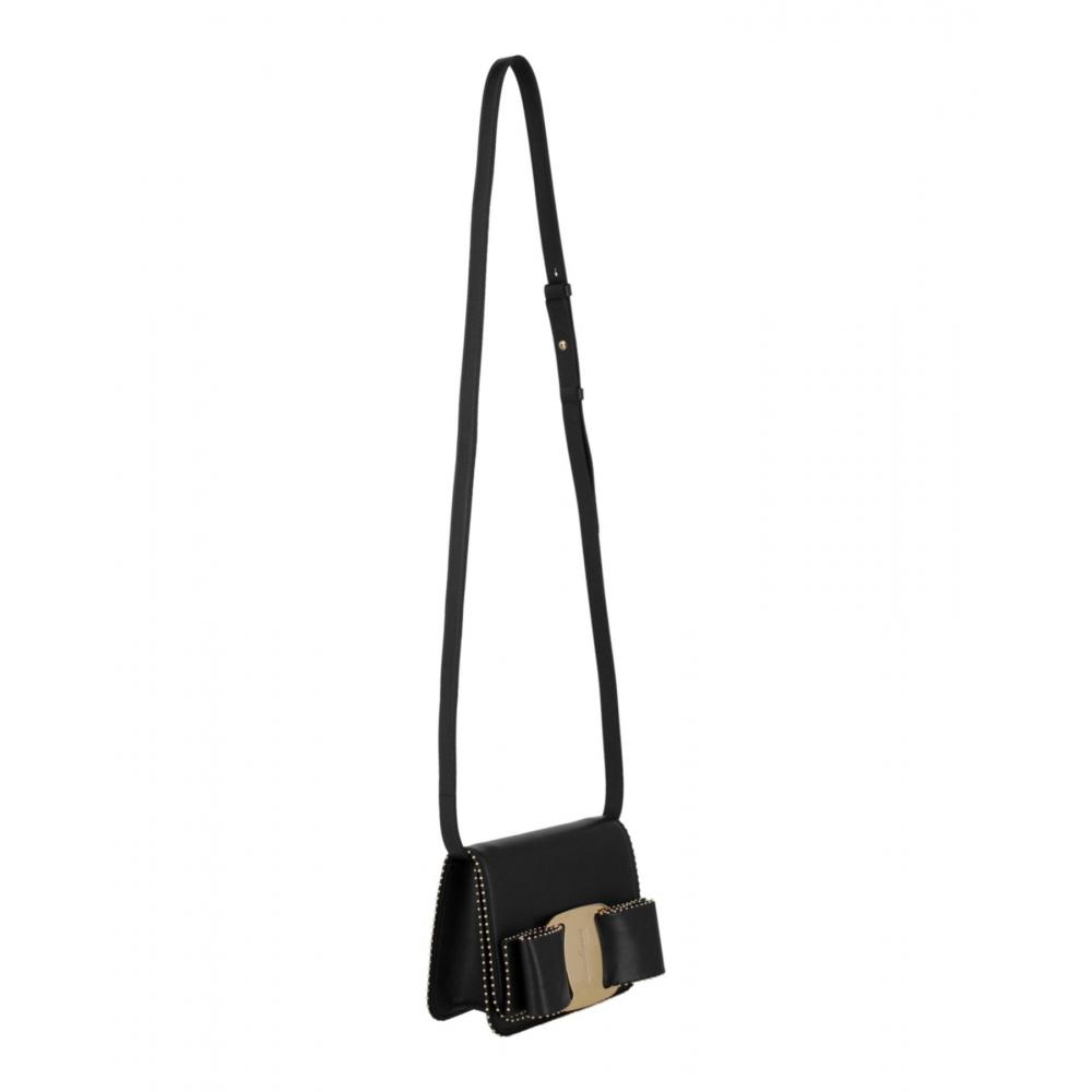 Salvatore Ferragamo Сумка Mini Vara Bow Crossbody черная