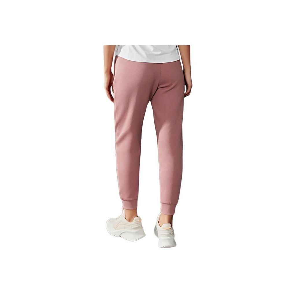 Li Ning Fitness Series Cotton Blend Cuffed Sports Pants Women Pants Dusty-Rose AKLS030-4