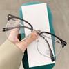 Half-Rim Glasses Men's Sven Glasses Frame Women's Artistic Retro Anti-Blue Light Glasses with Myopia Glasses Option