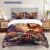 Silhouette Person Chainsaw Against Dark Background Threepiece Set 1 Duvet Cover 2 Pillowcase Without Core Bedding Set