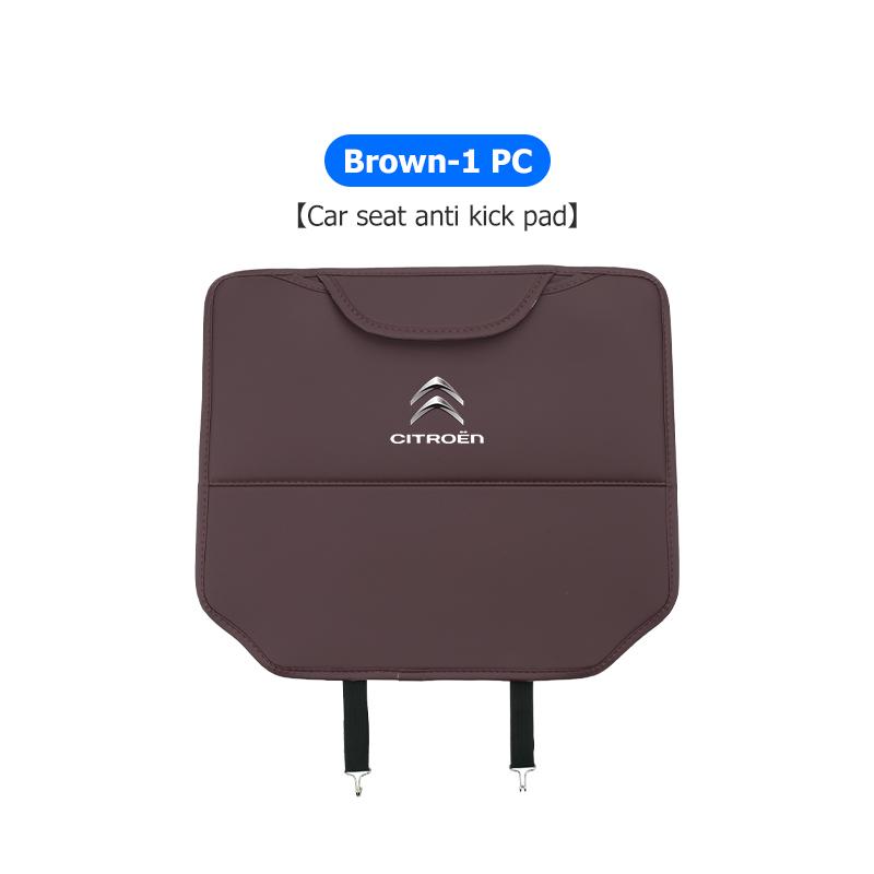 POOR1 Leather Car Seat Back Protector Kick-Proof Anti Slip Child Mat For Citroen Jumper Celysee Cactus Picasso Aircross Saxo Grand