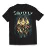 Новая черная хлопковая футболка с коротким рукавом группы Soulfly S-5XL C258 Унисекс