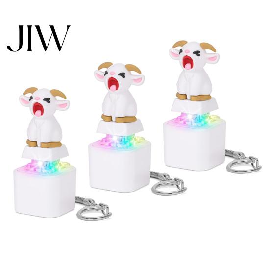 Clicker with Light Sound 1/2/3Pcs Screaming Goat Keyboard Fidget Toy, Rechargeable Sheep Finger Desk Toy Sound, Animal Push Button Decompression