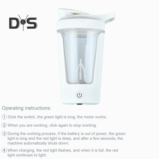 Электрический шейкер Бутылка BPA-Free Mixer Cup 450 мл USB перезаряжаемые протеиновые шейкеры чашки для тренировок и активного отдыха