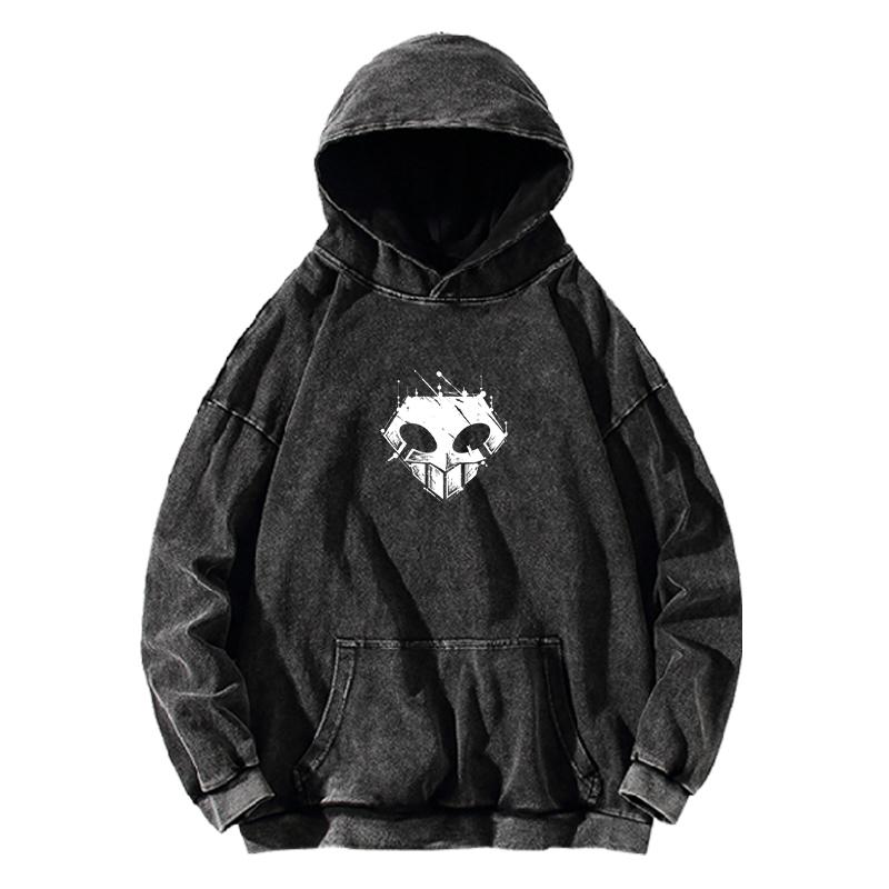 Harajuku Manga Bleach Printed Hoodie Vintage Washed Oversized Streetwear Men Women Clothing Fall Long Sleeve 100% Cotton Popular