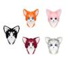 Animal Furry Fursuit Head Mask Plush Cat Fox Mask Costume Props for Halloween Cosplay Party