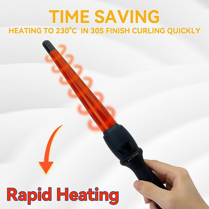 Hair Curler Magic Ceramic Curly Irons Professional Wavy Rotating Wand Iron Lcd Display Electric Hair Curler Irons Styling Tools