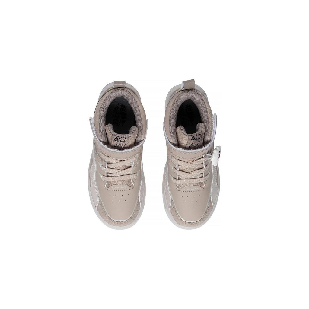 Li Ning Kids 937 удобные универсальные амортизирующие прочные детские кроссовки для скейтбординга средней высоты детские кроссовки для скейтбординга коричневые YKNS102-11