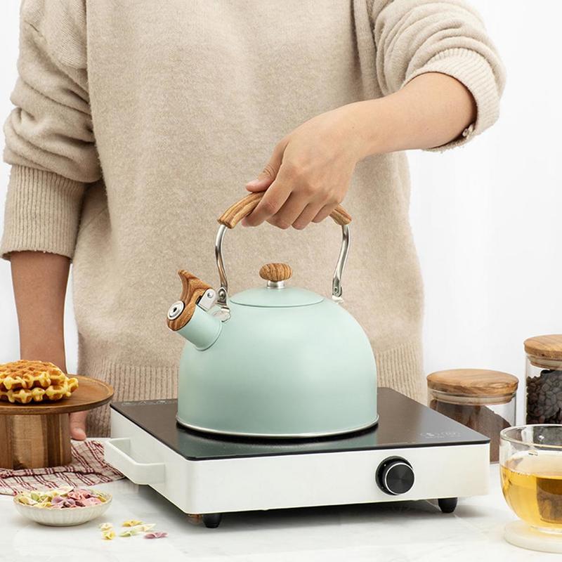 Stainless Steel Tea Kettle Sovetops Emalia Food Grade Tea Kettle with Heat Resistant Handle for Gas Induction Cookers | Water Kettles