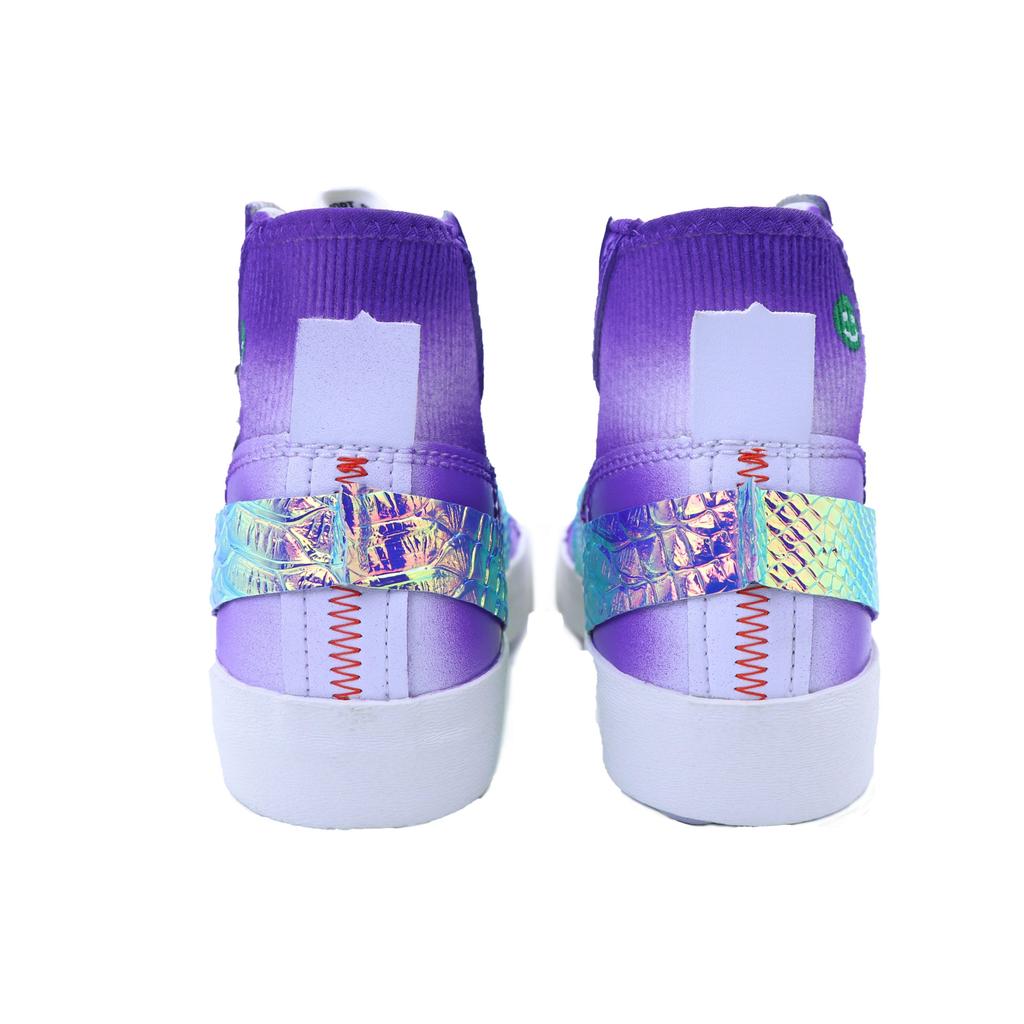 Nike Кроссовки для скейтборда Blazer, нескользящие, износостойкие, средней высоты, унисекс, разноцветные, DD3111-100(Team147-)